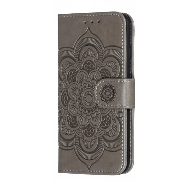IC iPhone 7/8/SE (2020/2022) - Mandala Lompakko Kotelo - Harmaa