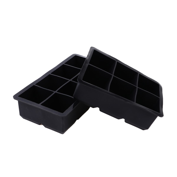 Ny 4/6/8/Grid Stor isform Jumbo form silikoniskub fyrkantig formform DIY Ice Maker Ice Cube-bricka