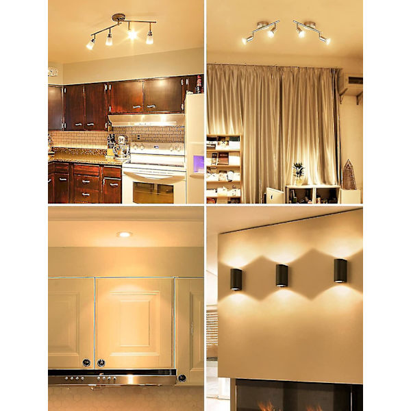 Gu10 LED-lampor, Varmvitt 3000k, 5w 345lm, 50w Halogen Spotpght-lampa Ekvivalent, Energisparande Gu10 Led Pght-lampor