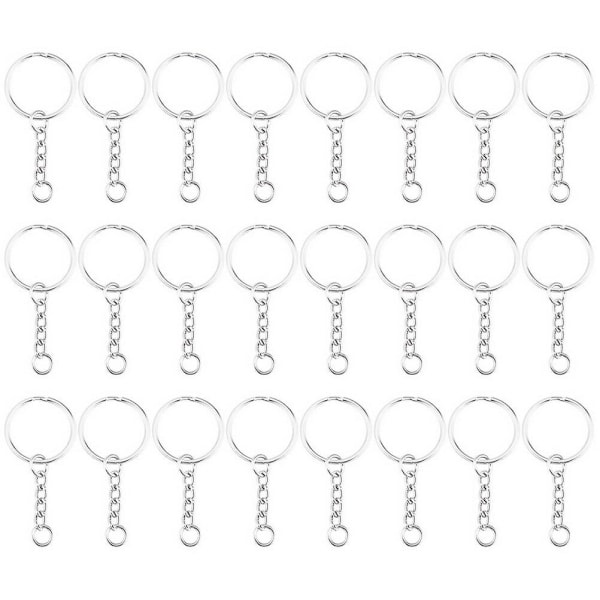 100 st Nyckelring Nyckelring Lång rund delad nyckelring Nyckelring for smyckestillverkning IC