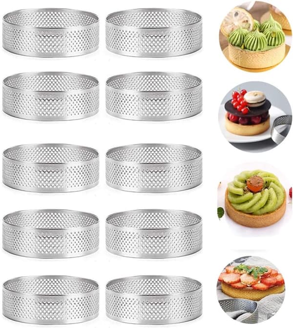 10 - bageforme - velegnet - mousse - kageform - rustfrit - stål - Velegnet