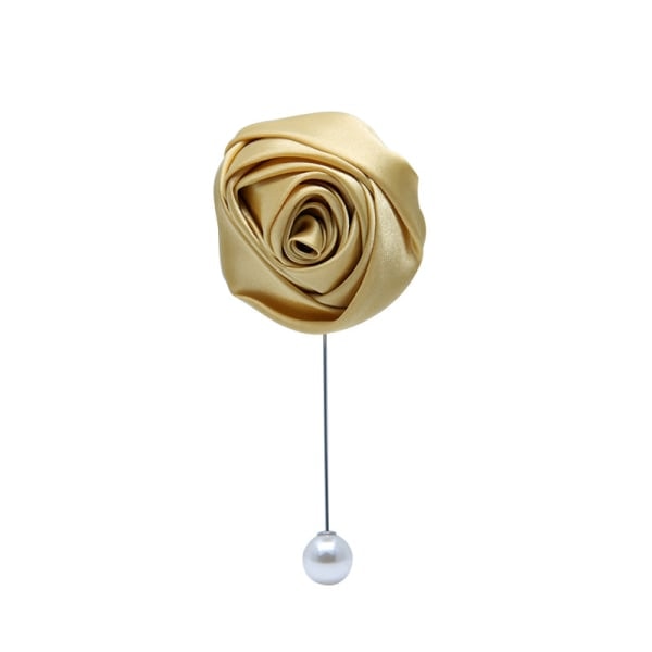 IC 2 st Brudgum Boutonniere Bröllop Sidenros Brosch Män Lapel Pins med Blom Tillbehör Brosch Hemkomst Man Brudgum Groomsman Kostymdekoration, Tiffany