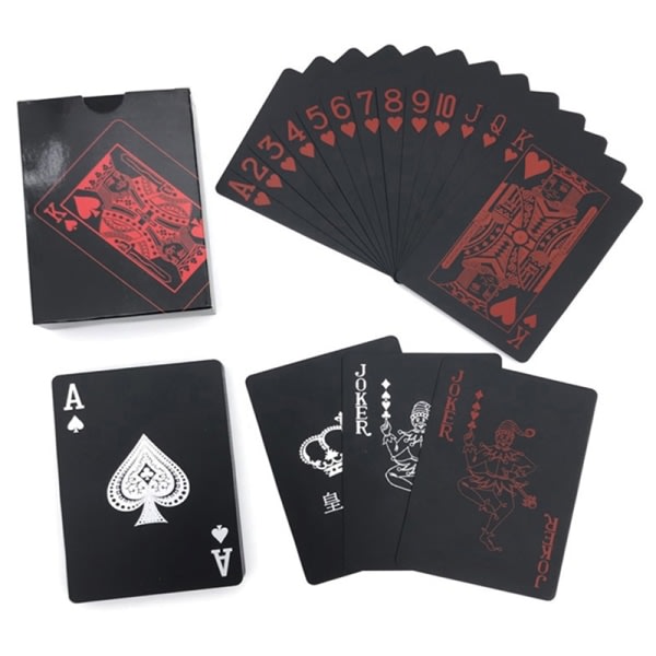 IC Spelkort Pokerspel Kostym Plast Magic Vattentät däck af rød one size