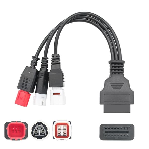 OBD2 Diagnostisk Kabel til Motorcykel Kline Euro5 16 Pin til 3 4 6 Adapter
