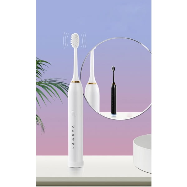 Oppladningsbar elektrisk tandborste Drivs, 2 counts, with 6 utbyte