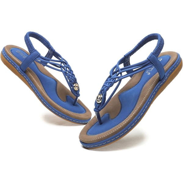 IC Sandaler kvinner sommar platta sandaler tåavskiljare skor