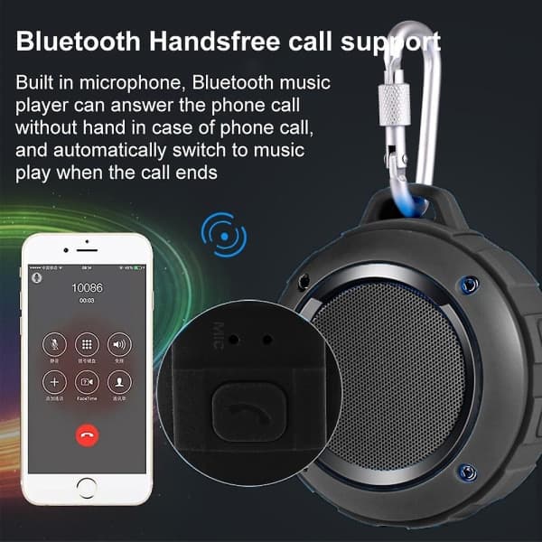 IC Mini Bærbar Mobiltelefonkort Subwoofer - Svart