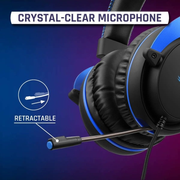 IC Gaming-headset för PS4 PC PS5 Xbox One, PS4-headset