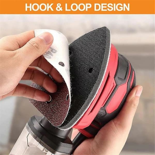 5-pack Mouse Sanding Pad with Hook and Loop, Triangular Sanding Pad with 5 Holes, Backing Pad for Mouse Sander