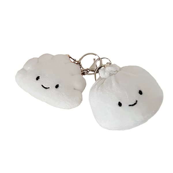 IC e Pehmo valkoinen riipus avaimenperä Tyttölaukun asuste Kawaii Pend A