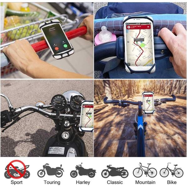 IC CNE Universal Cykeltelefonholder, justerbar