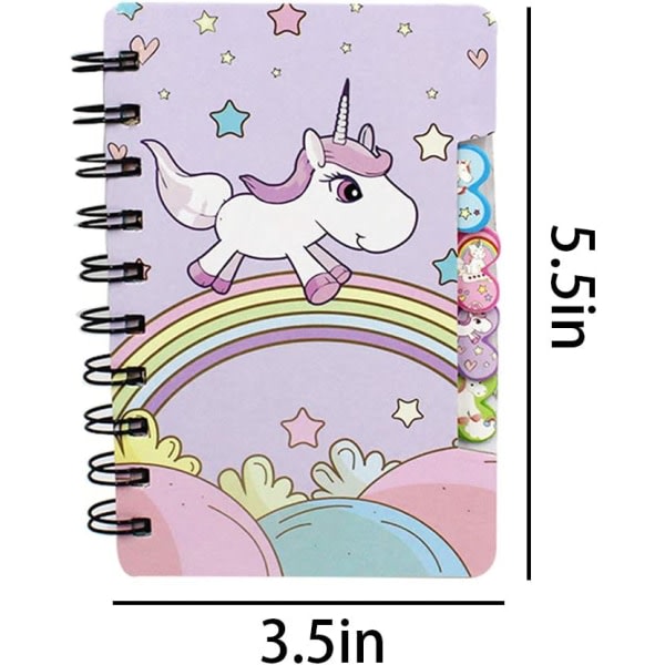 IG Mini Spiral Notebook til barn Flickor Pocket Journal Memo Ruled
