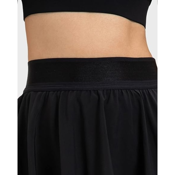 IC Tennis Kjolar för Kvinnor Athletic Skorts Mini Plisserad Kjolar Hög Midja Träning Löpning Golfkjol Layered Kjolar (Stora)