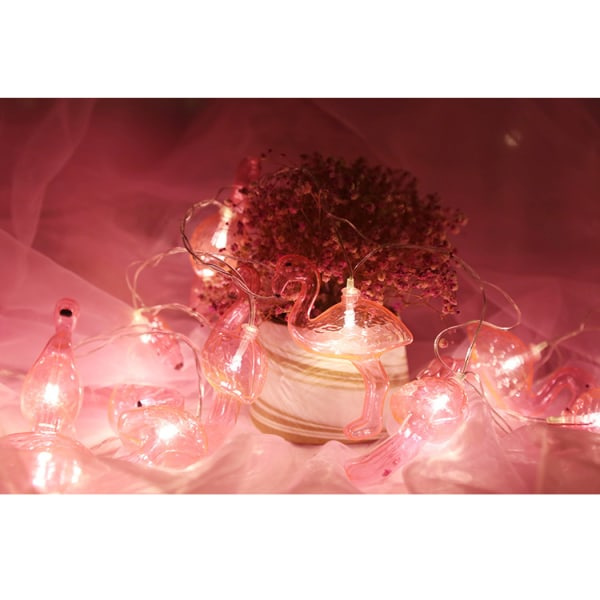 IC LED-batterilampa Flamingo-snörehänge Juldagens dekorativa lampor Flamingo festljus (utan batterier)