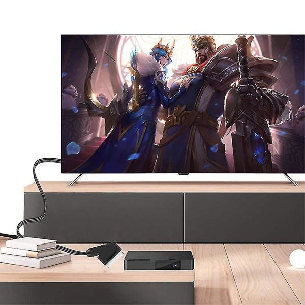 SCART till HDMI-omvandlare Audio Video Adapter för HDTV/DVD/Set-top Box/PS3/PAL/NTSC