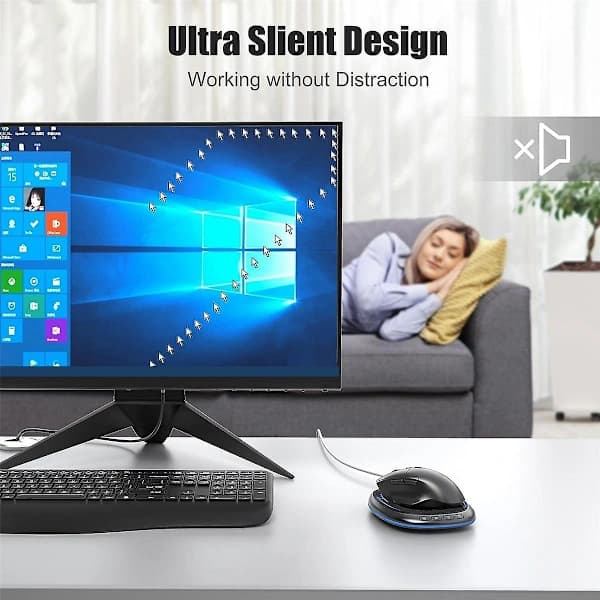 Mouse Mover Undetectable With Timer, Silent Mouse Jiggler With On/Off Button, Mouse Wiggler To Keep Computer Active - Black Black Black