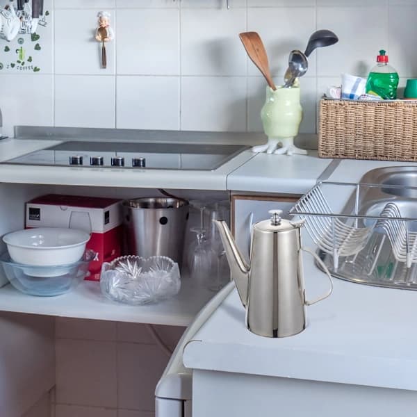 Beholder til flydende væske i rustfrit stål Sojasauce dispenser Opbevaringskrukke