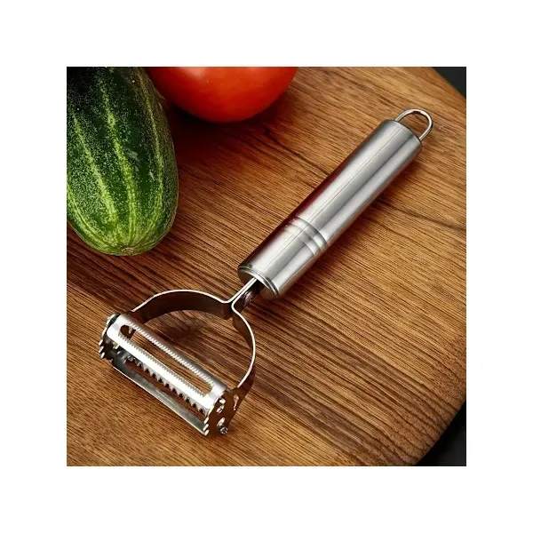 Fruktskreller, Kjøkken-grønnsaksskreller, Potetskreller, Grønnsakskutter, Fruktkutter, Hakker, Multifunksjonell Grønnsakskutter, Melonkutter Sølv Silver