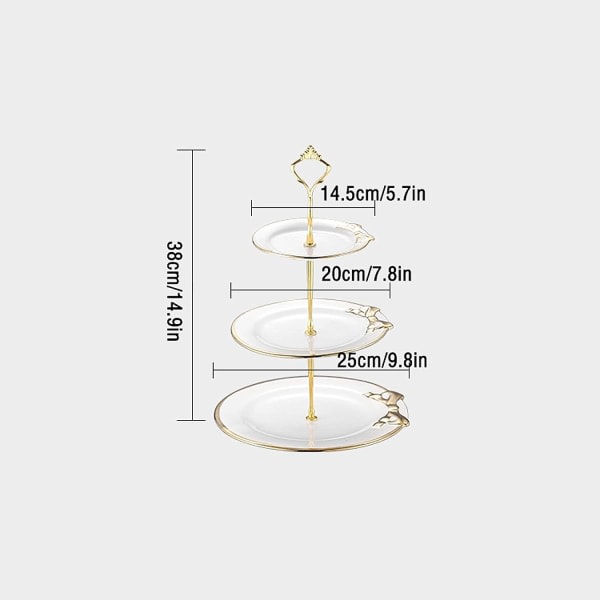 IC Tårtställ Displaypanel (färg: guld, stil: A)