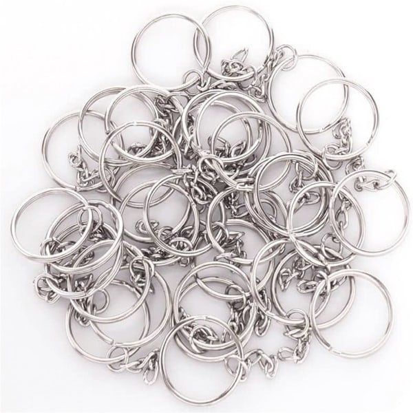 50 STK Nyckelringar med Ögonsuvar Nyckelringsset DIY-tillbehör IC