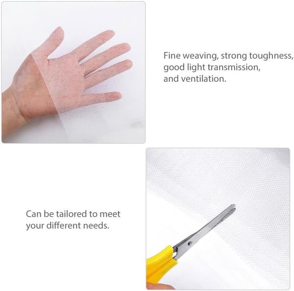 130x150cm - Window Net - Insect Screen - Cuttable - Insect Protection - Fly Screen - Window - Self-Adhesive - Mosquito Net - Keeps