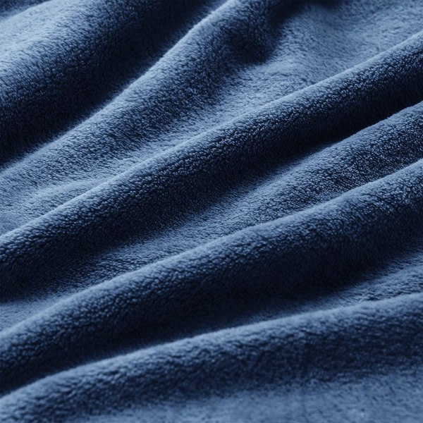 IC Fleecefiltar Marinblå täcken för soffa och säng, plysch mysig fuzzy filt 60" x 80", supermjuka och varma filtar för vår och sommar