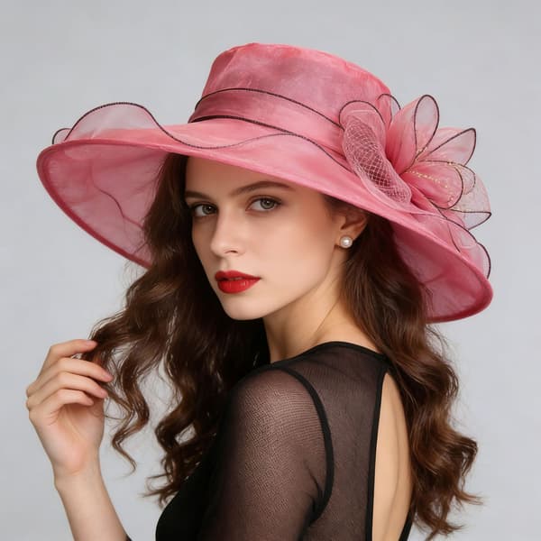 Women's Summer Sun Hat, Thin French Style Mesh Hat, Wide Brim, Breathable Mesh Hat - White White