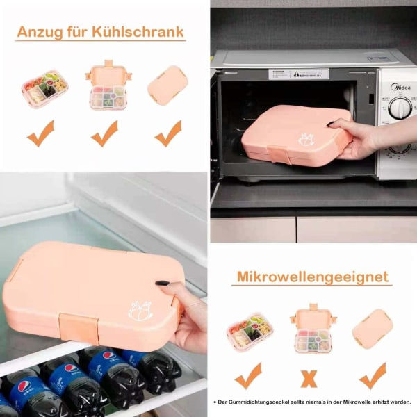 IC CNE Bentoboks for barn, 6 små snackbokser, tette
