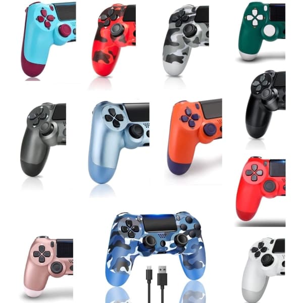 Trådløs spillkontroll for PS4/ Pro/Slim/PC Bluetooth-gamepad Dobbel vibrasjon Rose gull