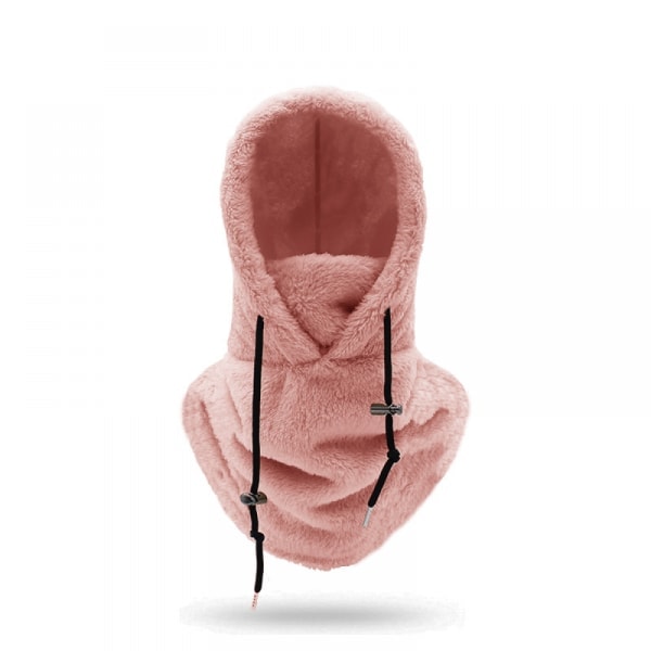 Sherpa Huva Skidmask Vinter Balaclava Kallt Väder Vindtät Justerbar Varm Huva Cover Hat Cap Scarf Rosa