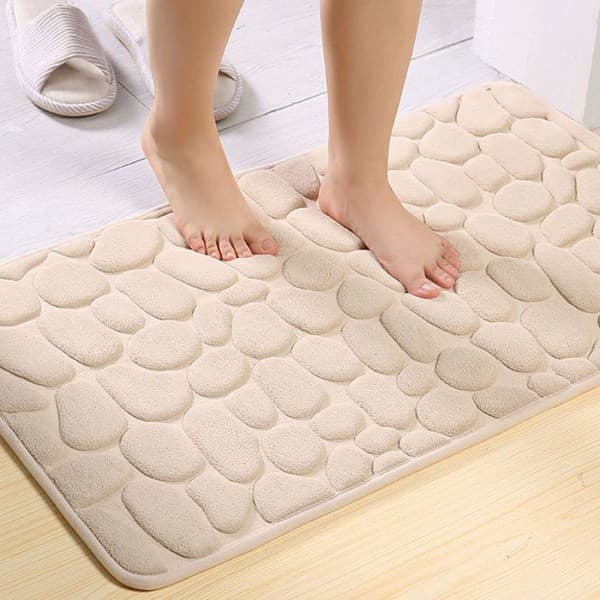 IC 40x60cm Absorberende Skridsikker Badeværelsesmåtte Memory Foam Badeværelsesmåtte