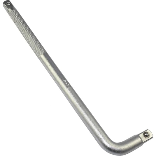 Kraftarm for piper - L-formet håndtak - 1/2x300mm - Cr-V stål - sølvfarge