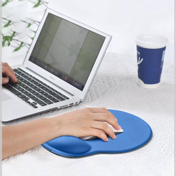 IG Gel Musmatta Handledsdyna, Office Mousepad Pad Handpad, Gel Treasure Blue