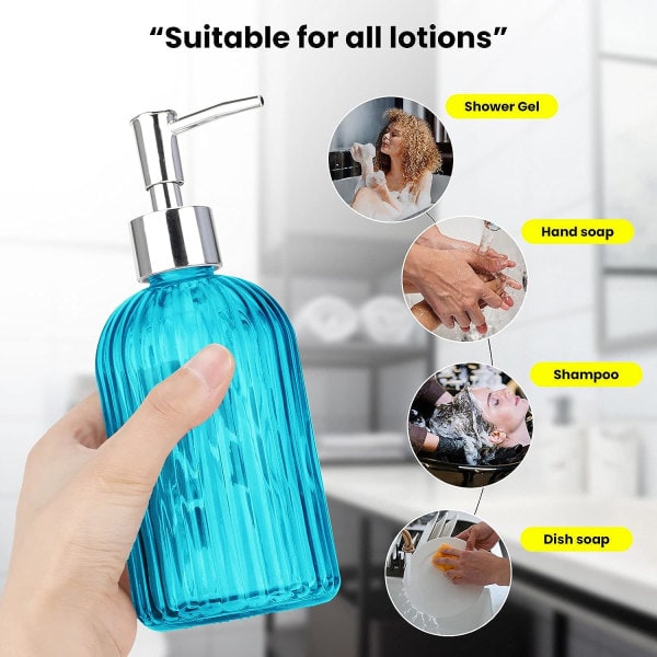 Tvålbehållare i Glas med Pump, 2-pack