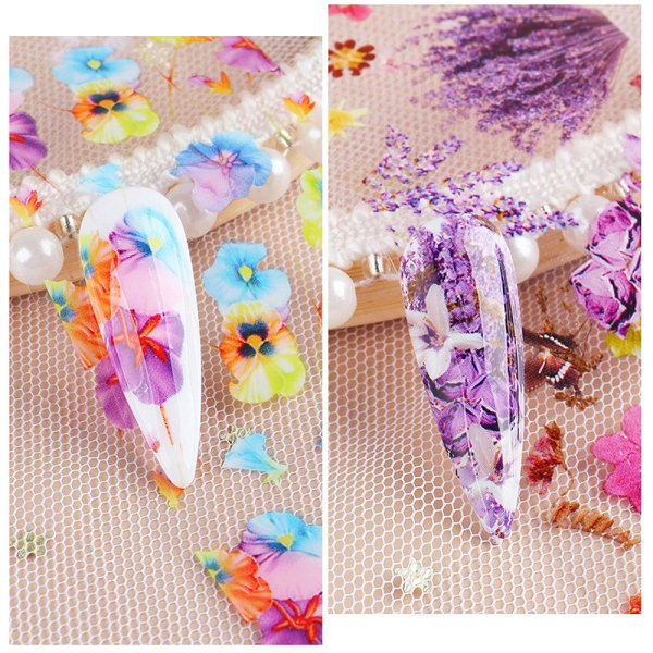 IC 10 ark Nail Art Sticker Dekaler, Design，Nagel shape8