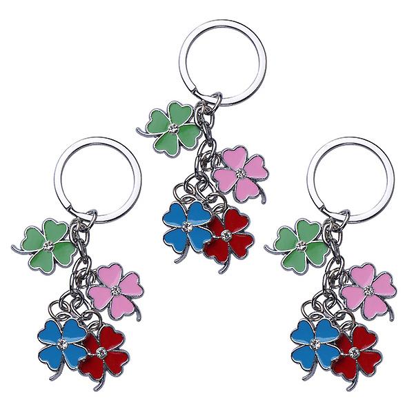 3 stk Bilhæng Nøglering Shamrock Nøgleholder Bilnøgleholder IC