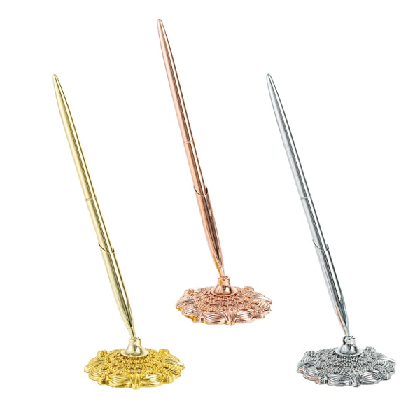 IC Delicated Desk Gel Pens Metal Kuglepen 1,0 mm Bullet Refill Guld