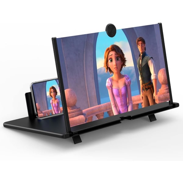IC 16" Skærmforstoringsglas til mobiltelefon - 3D HD-storingsprojektor Skærmforstoringsexpanderer til film, video og spelsmartphones