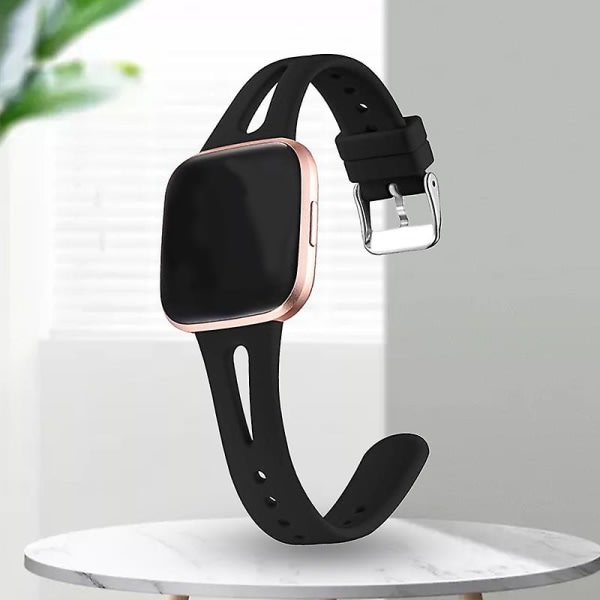 Vedenkestävä älykello ranneke silikoninen vaihto Fitbit Versa2/versa Lite/versa burgundinpunainen pieni viininpunainen