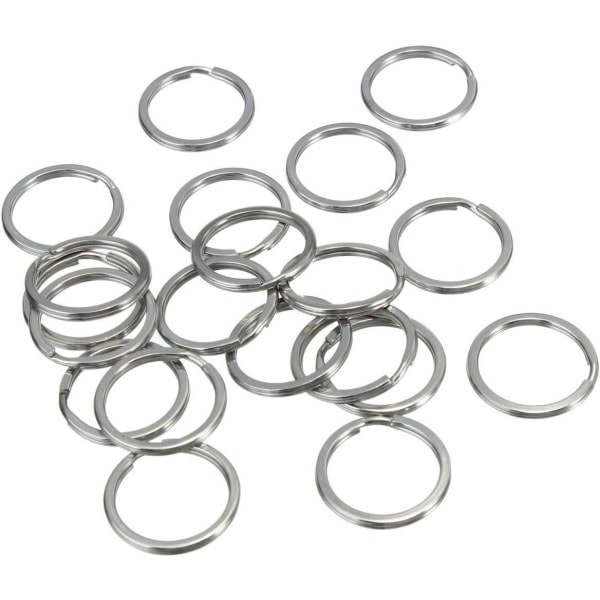 10 st 25 mm metall platt delad nyckelring cirkulär nyckelring Hoops Nyckelring Loop Nyckelring Connector IC