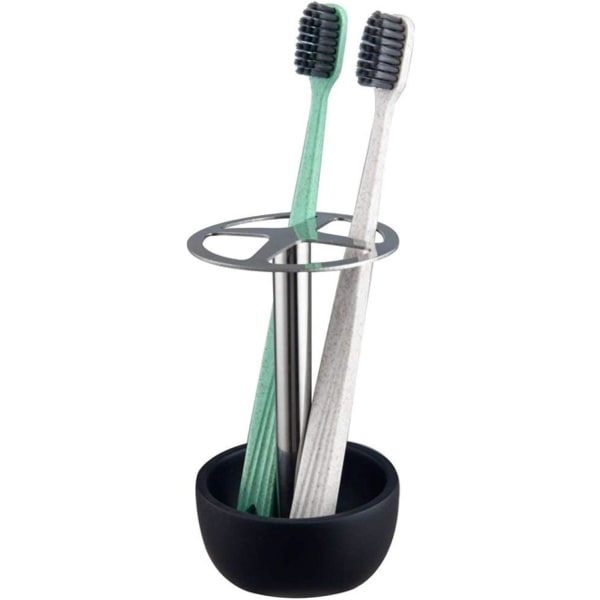 IC Tandborstholdere, multifunktionelle tandborstholdere til badeværelsesskåp, tilbehør og rustfrit stål, lækkert design, rymmer 4 standardborstar
