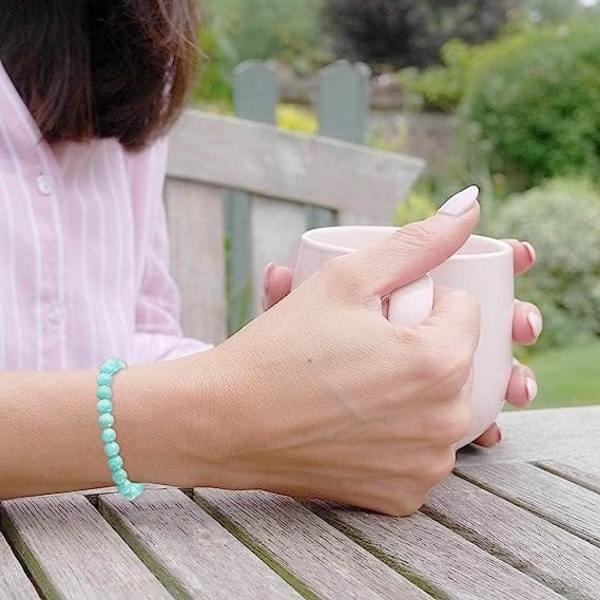 IC Kollega lämnar gåva, pensionärsgåva till kvinna - Amazonitpärlor Farväl Armband - Flyttar Bort Farväl