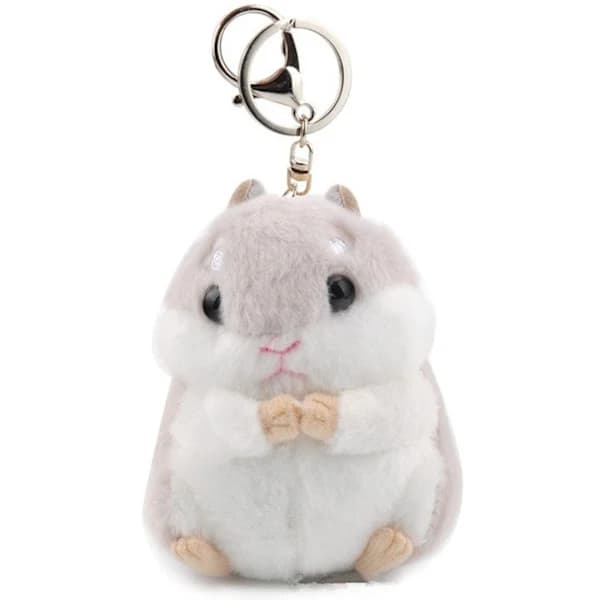 1 kpl Söpö Hamsteri Pehmo Avaimenperä Pehmolelu Avaimenperä Harmaa grey