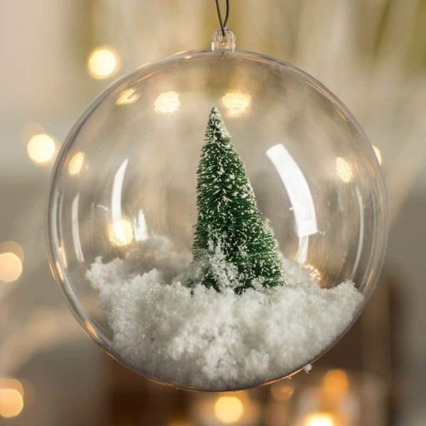20 stk Akryl Kugler DIY Ornament Transparent Plast
