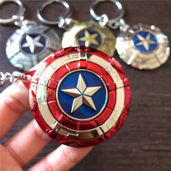 Avengers roterande nyckelring - Iron Man Shield/Guld Röd IC