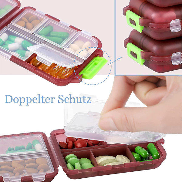 IC 4-pakkikotelo Kannettava pieni viikkokohtainen pilleriorganisaattori Kannettava tasku Pill Box Dispenser