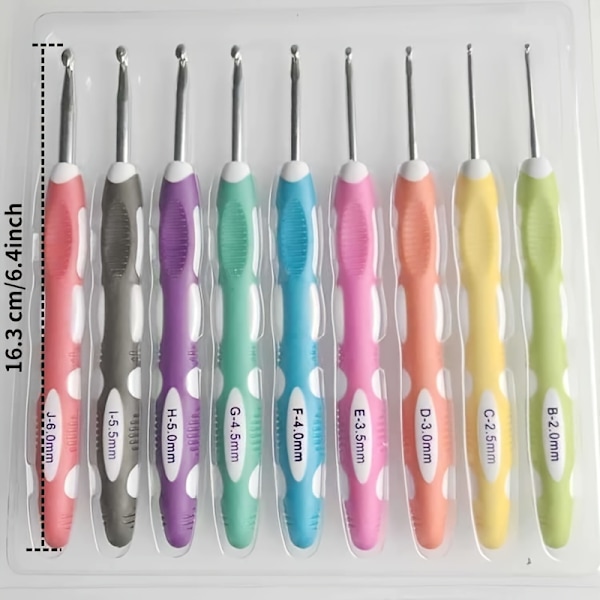 1/9 st 2,0 mm-6,0 mm Sy- och sticktillbehör Ergonomisk set Virknålar Sticknålar Sytillbehör