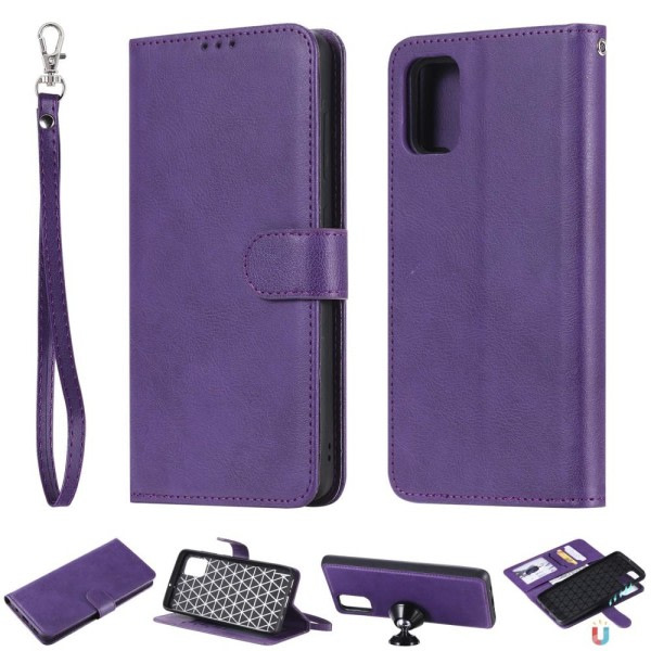 IC Samsung Galaxy A51 - 2-in-1 Magneetilla Varustettu Kotelo / Lompakko - Lila Lila Lila