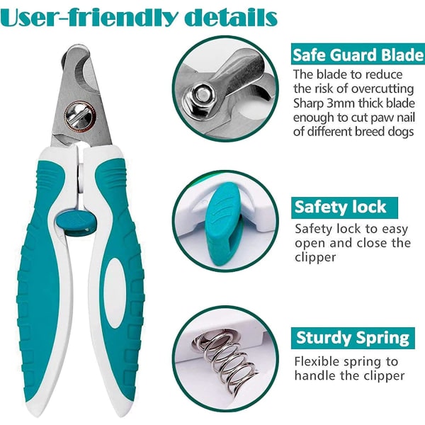 IC Hundekløftrimmer Sikkerhedsskjold Velegnet til små og mellemstore hundekløftrimmer, kæledyrs negleklipper