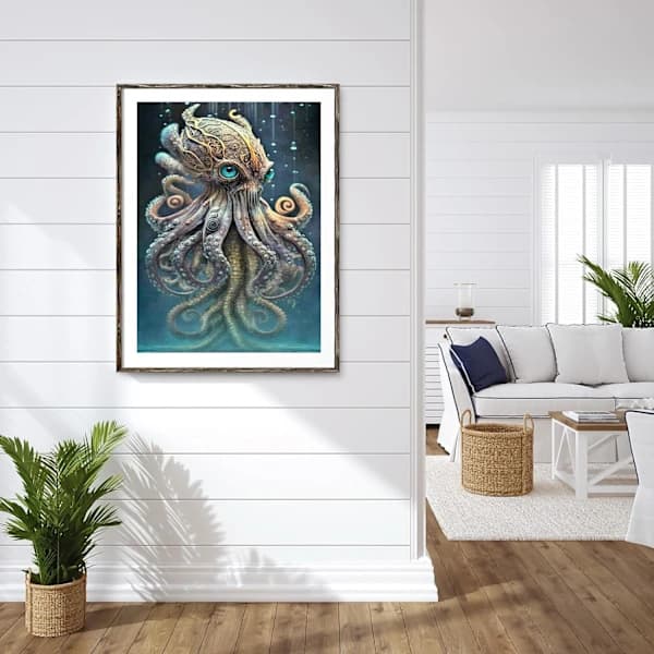 30x40cm 5D timanttimaalaus, DIY-kirjonta mustekala timantti